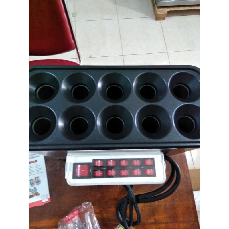 mesin pemanggang sosis telur 10 lubang / sostel et-dc10 getra
