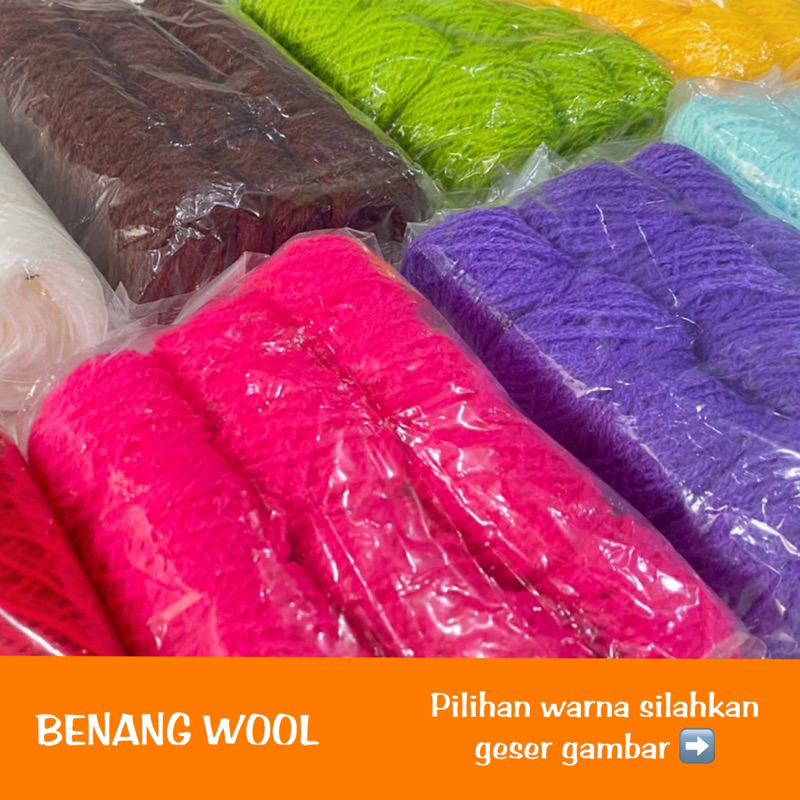 Benang wool gulungan 4gram