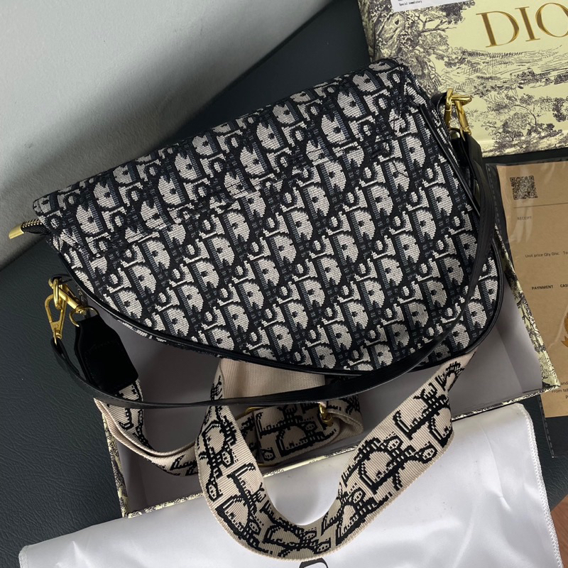 ((BEST QUALITY COD✅)) DiwOr Saddle Oblique Jacquard Bag / DiwOr DR BAG / Tas DiwOr / Tas Pesta Wanita / Tas DR / DiwOr Saddle Bag / Tas Wanita Import