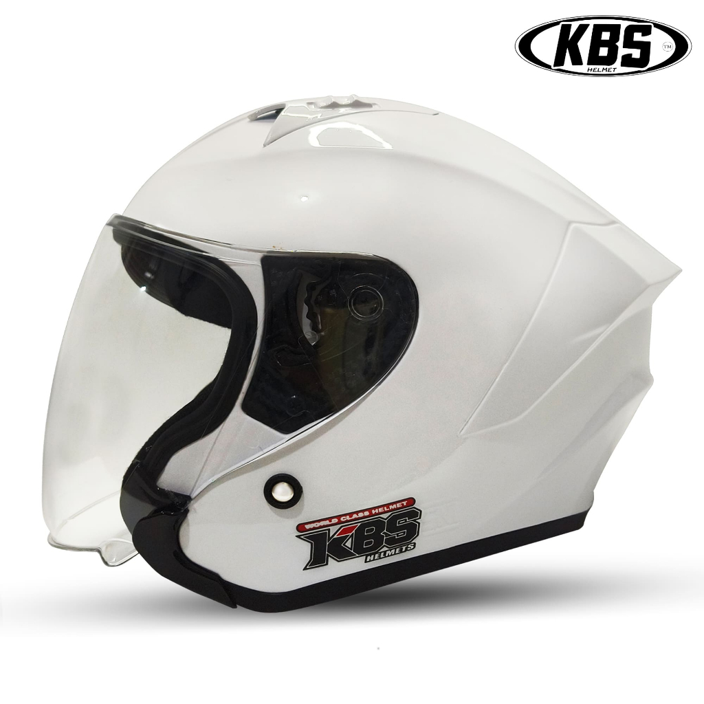 HELM HALF FACE KBS HAKAI KAYROZ PUTIH/ HELM PRIA DAN WANITA DEWASA SNI