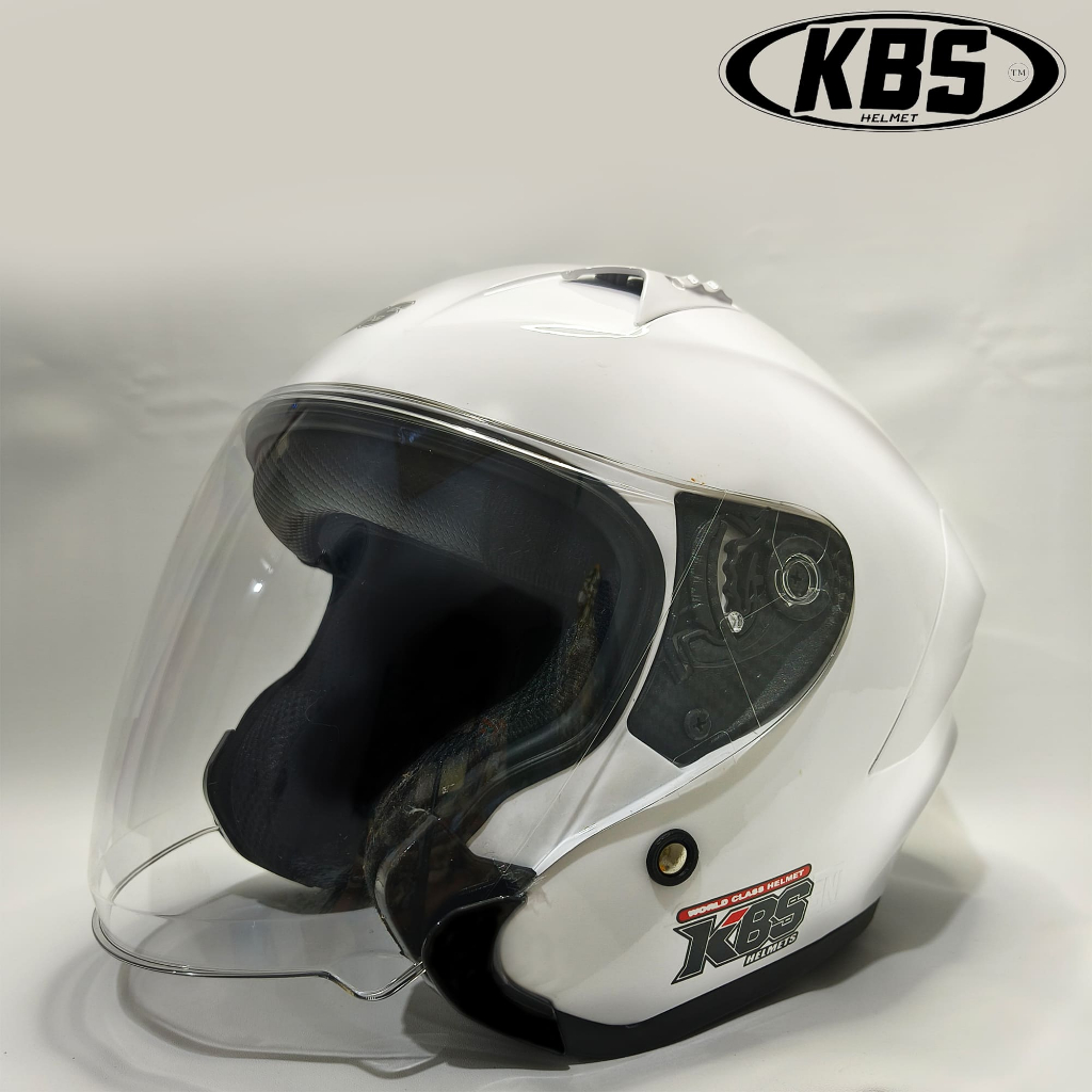 HELM HALF FACE KBS HAKAI KAYROZ PUTIH/ HELM PRIA DAN WANITA DEWASA SNI