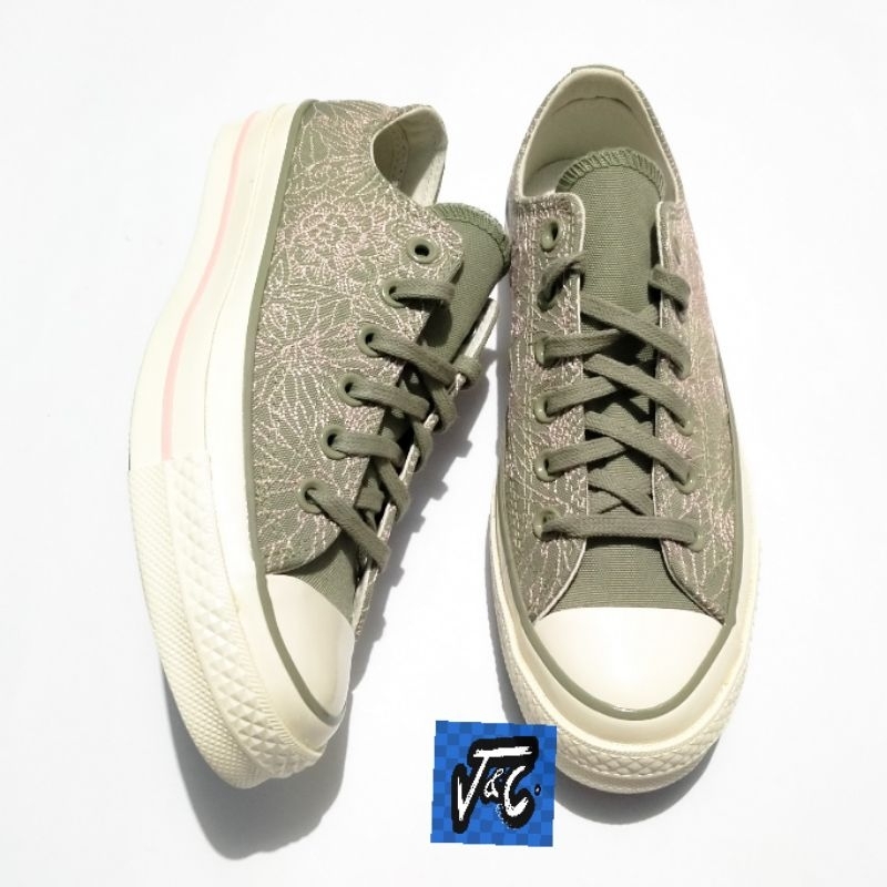 Converse Chuck 70 70s Embroidered Desert Rave Floral Print Light Field