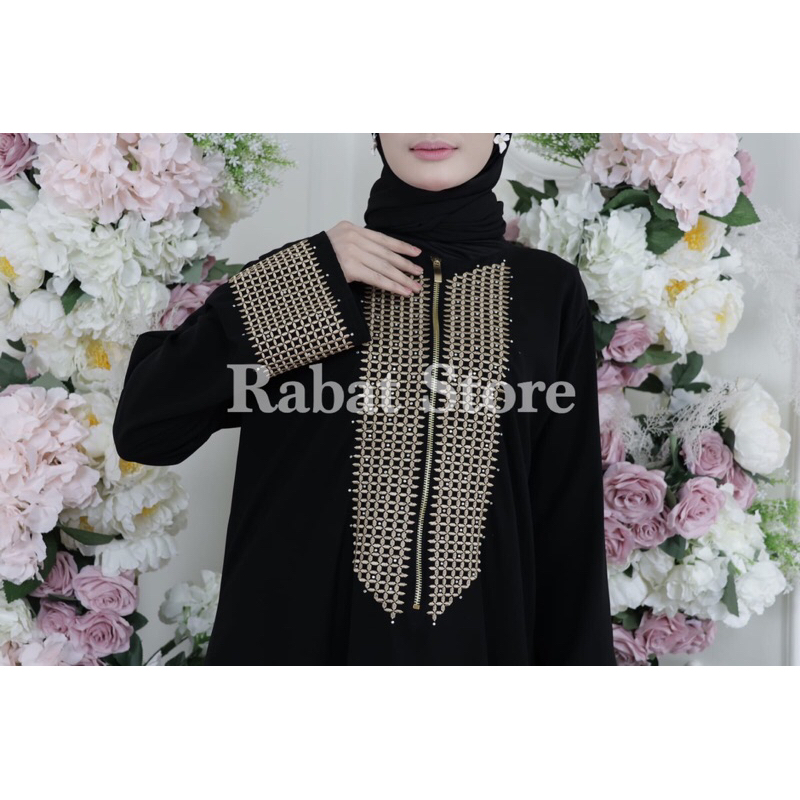 GAMIS SYARI ABAYA BORDIR MUSLIM DUBAI AZWA (BUSUI)