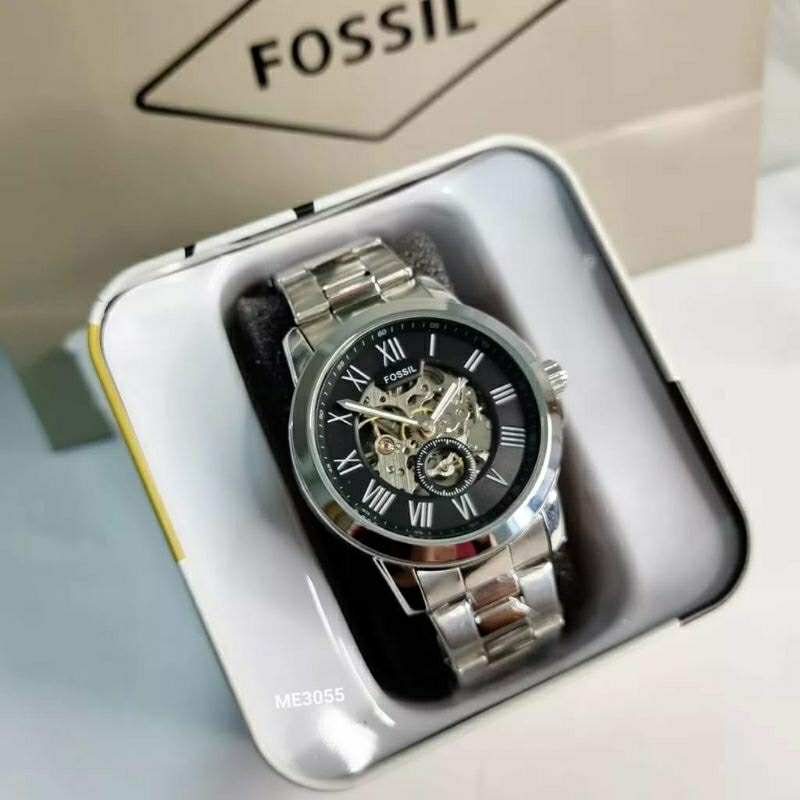 Jam Tangan Automatic Fosl Tanpa Baterai Mekanis Tenaga Gerak Terlaris FS3035