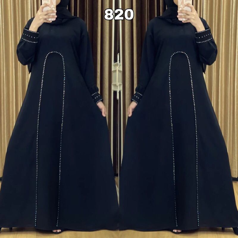 DRESS ABAYA MUSLIM DUBAI 820 CANTIK MURAH COD