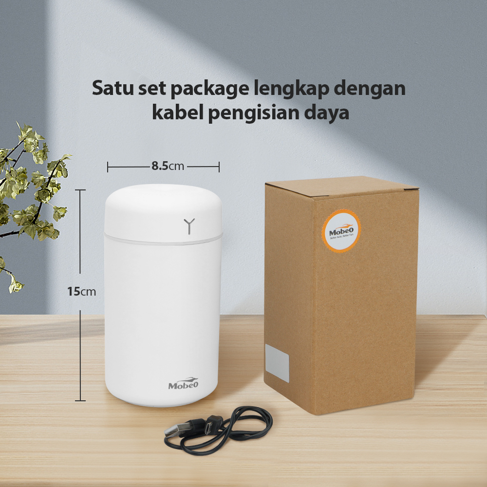 (SALE) Mobeo Car Humidifier Silinder White - Pelembab Udara Aromatherapy Rumah dan Kendaraan