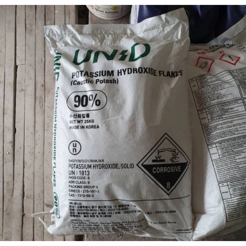 Potasium Hidroksida / Potassium Hydroxide / KOH 90% Korea - 1 Kg