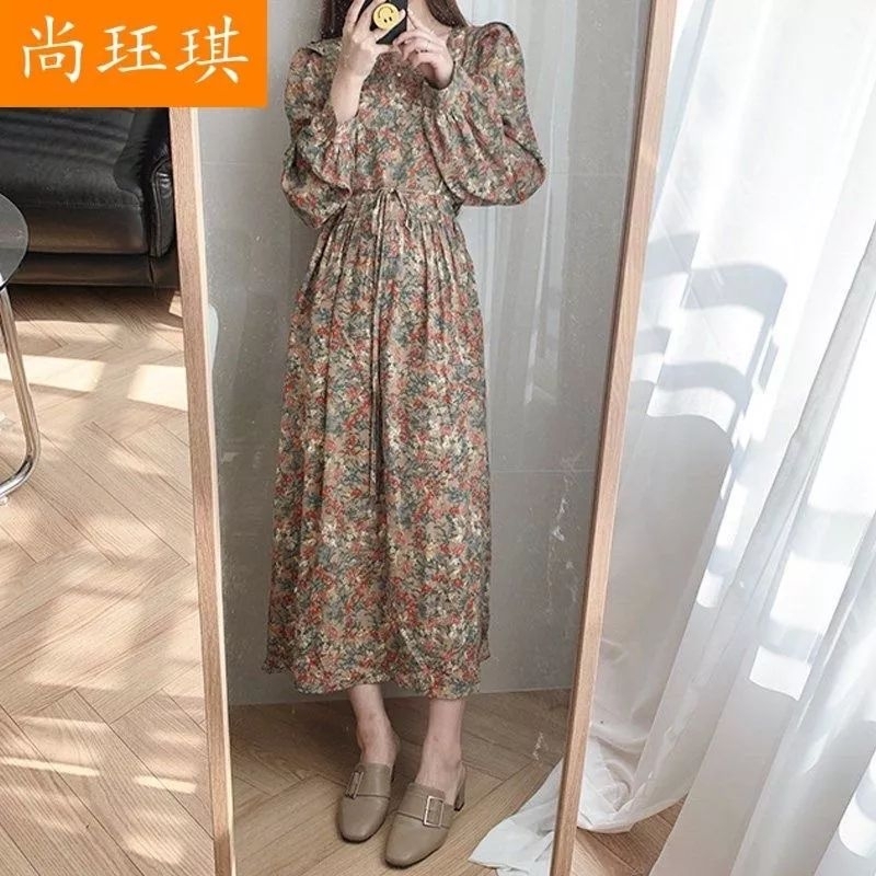 New Style Lengan Panjang Korean style Dress Pakaian WANITA Import Dress CANTIK ala KOREA Dress MOTIF