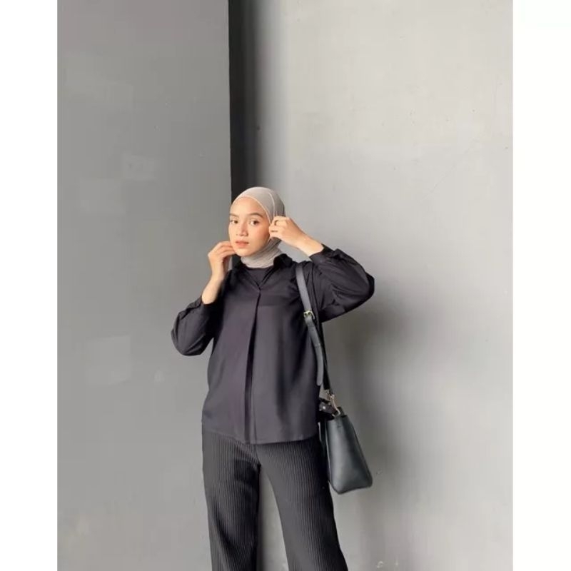 Aluna Basic Blouse - Kemeja Rayon Polos