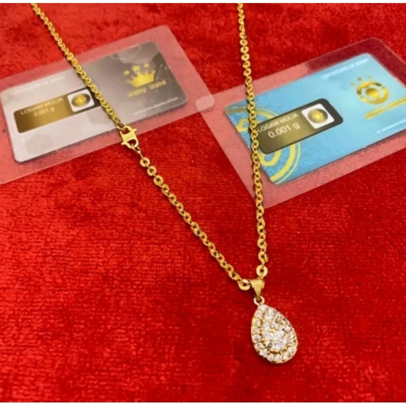 Kalung Nuri liontin labu mas muda free logam mulia