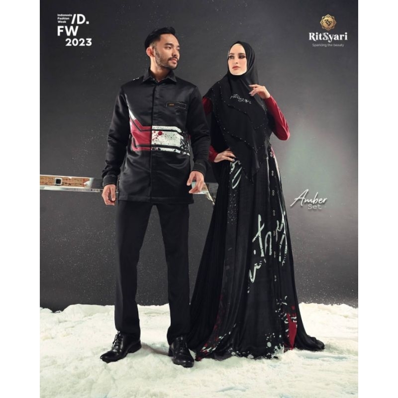 [RITZ SYAR'I] GAMID SYARI / DRESS SET COUPLE / FAMILY " AMBER " by RITZ SYARI