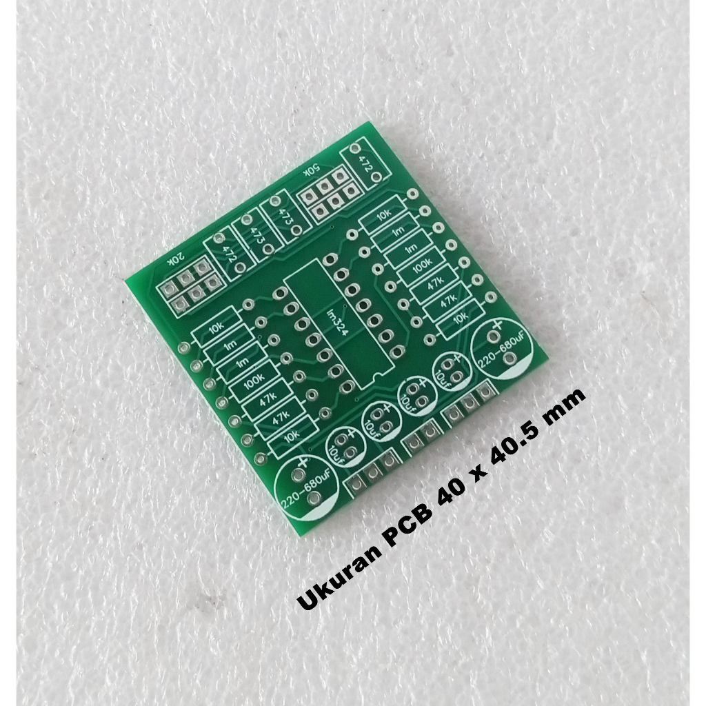 PCB Bass Booster LM324 Plus Frequensi