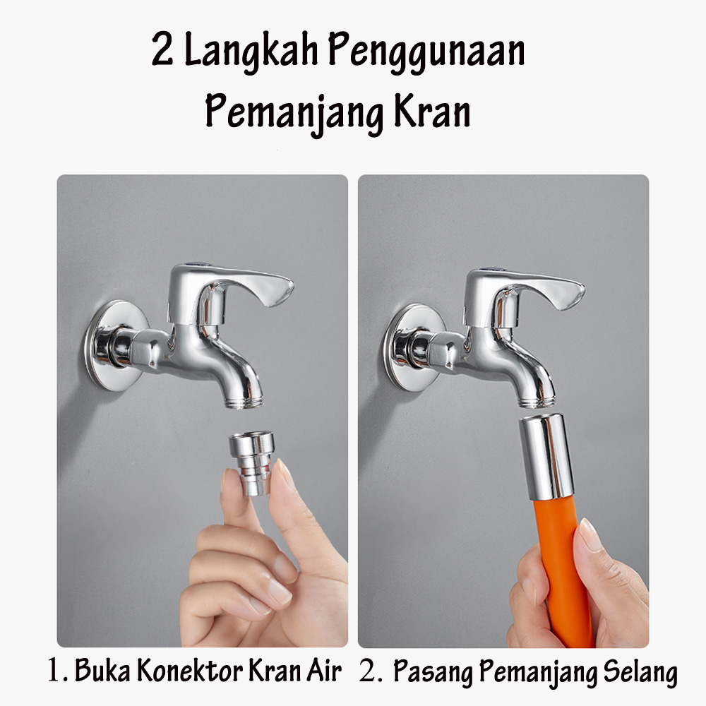 Selang Sambungan Keran Kran Pipa Air Fleksibel Faucet Extension 360 Derajat Murah COD