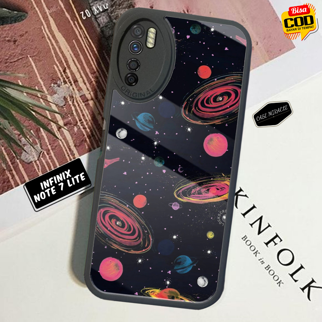 Case INFINIX NOTE 7 LITE - Casing INFINIX NOTE 7 LITE Terbaru CASE MIRACLE [ MOTIF 45 ] Cassing Hp -