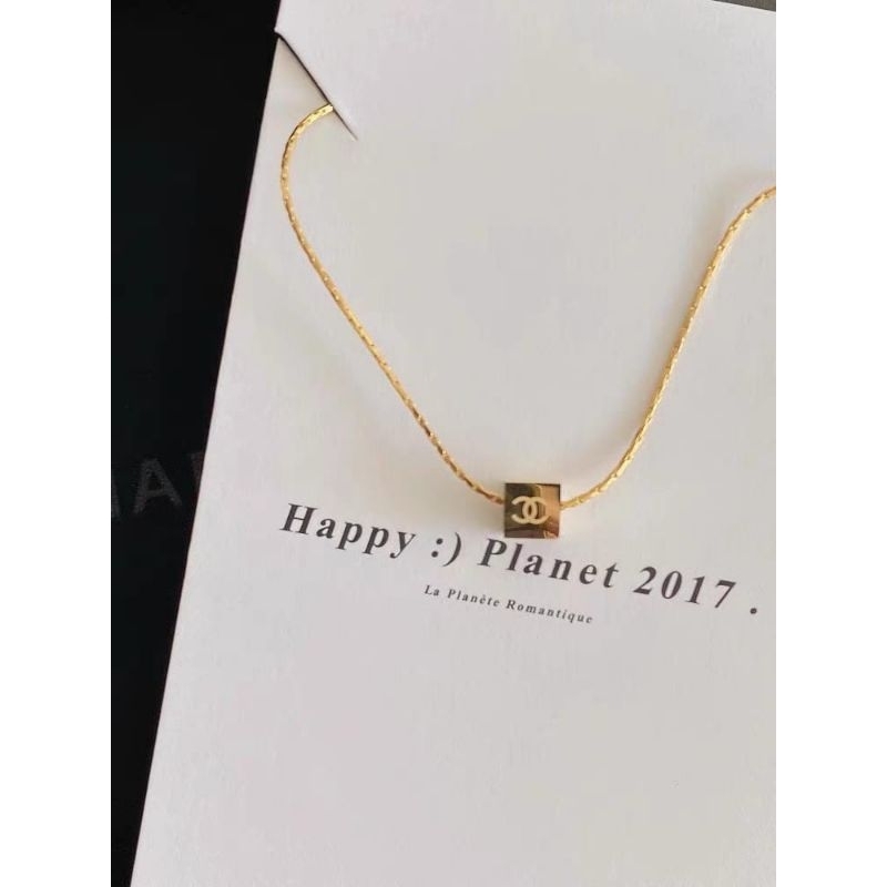 kalung titanium fashion balok kecil c