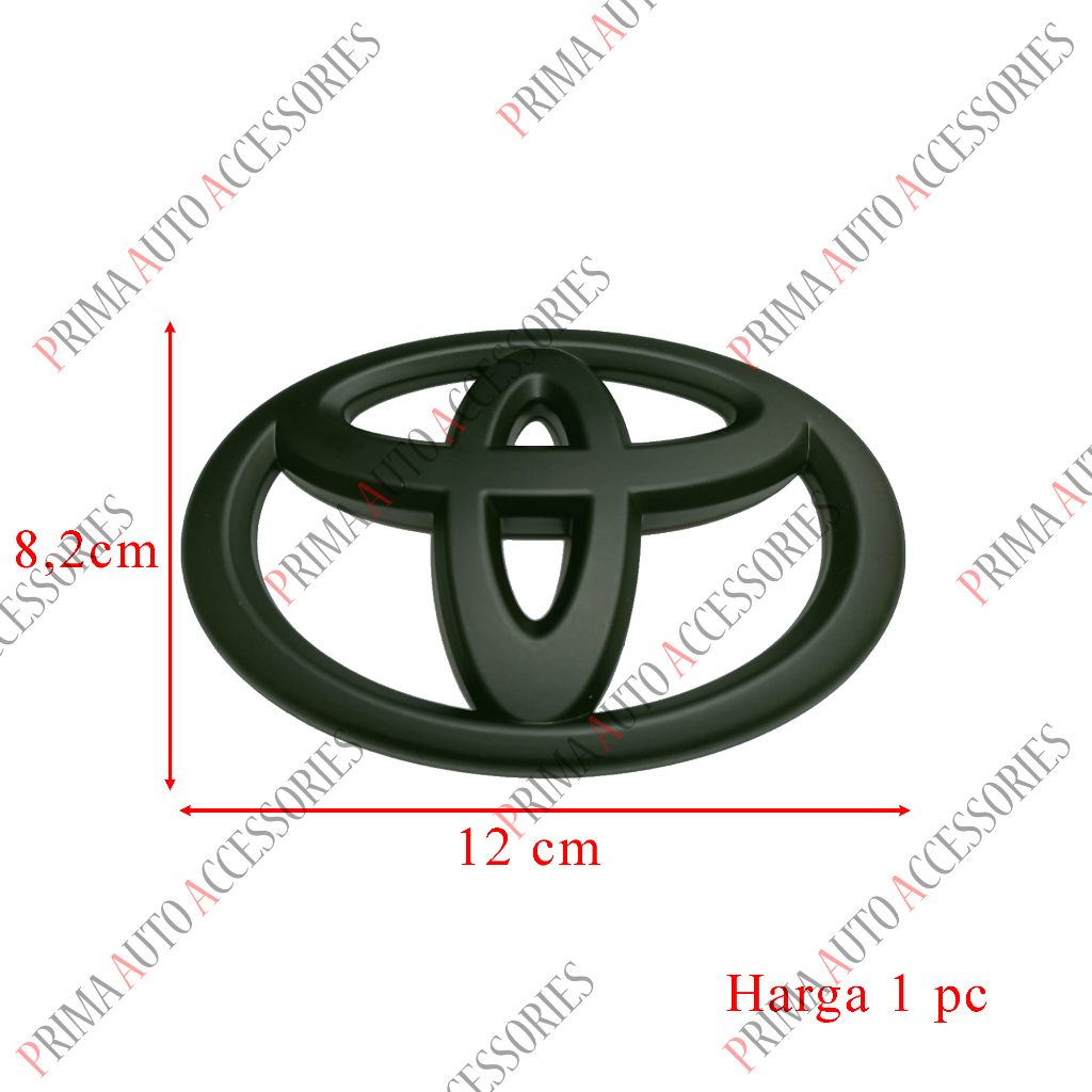 Casing Logo Toyota Hitam Doff 12 cm