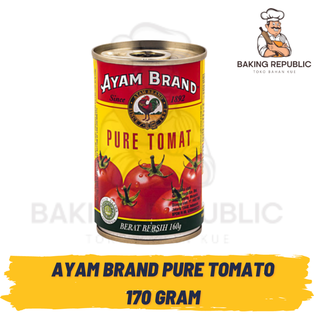 

AYAM BRAND | TOMATO PURE | 170 GRAM | AYAM BRAND PURE TOMAT