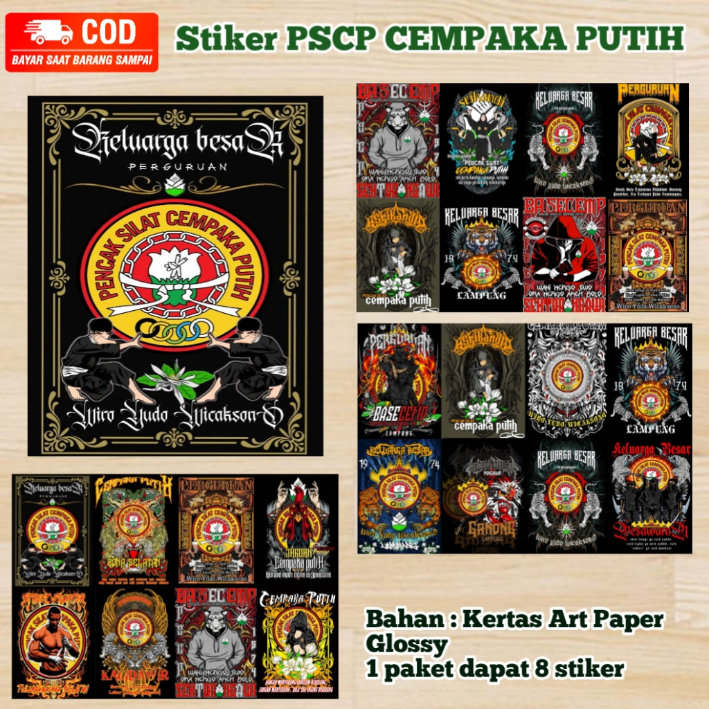 STIKER PSCP GLOSSY 8 BIJI