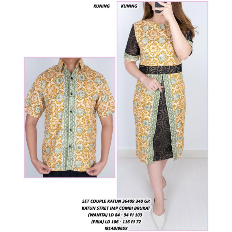 COUPLE BATIK DRESS KEMEJA BAJU KE GEREJA DRESS NATAL ASD 364099