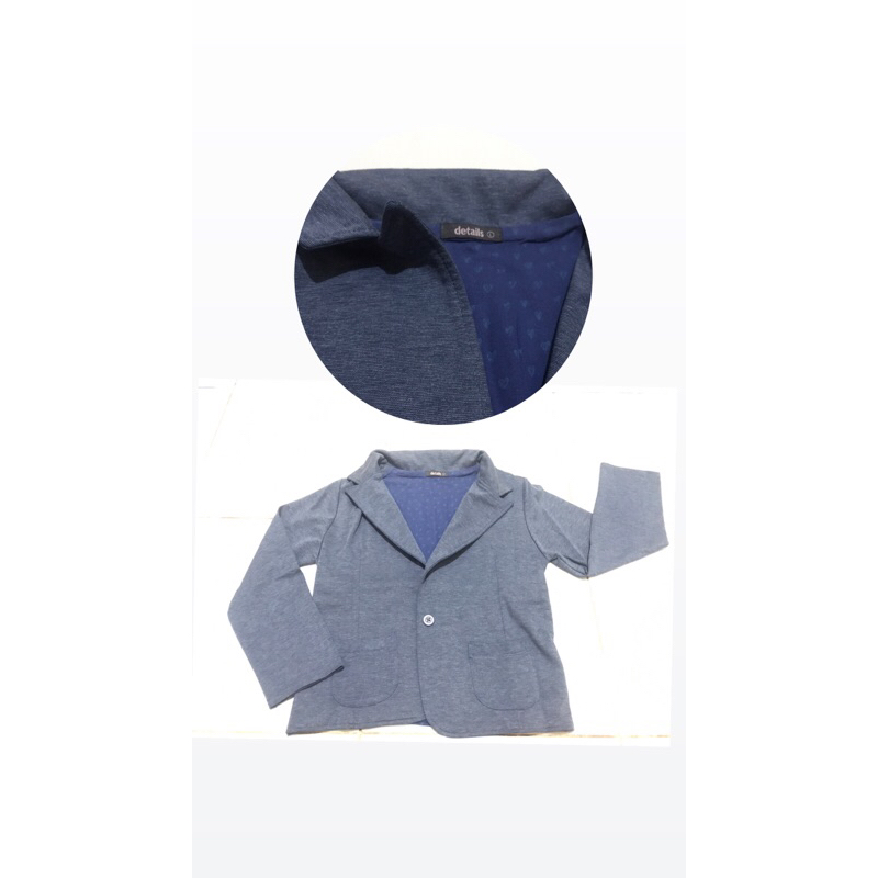 Blazer denim details L preloved