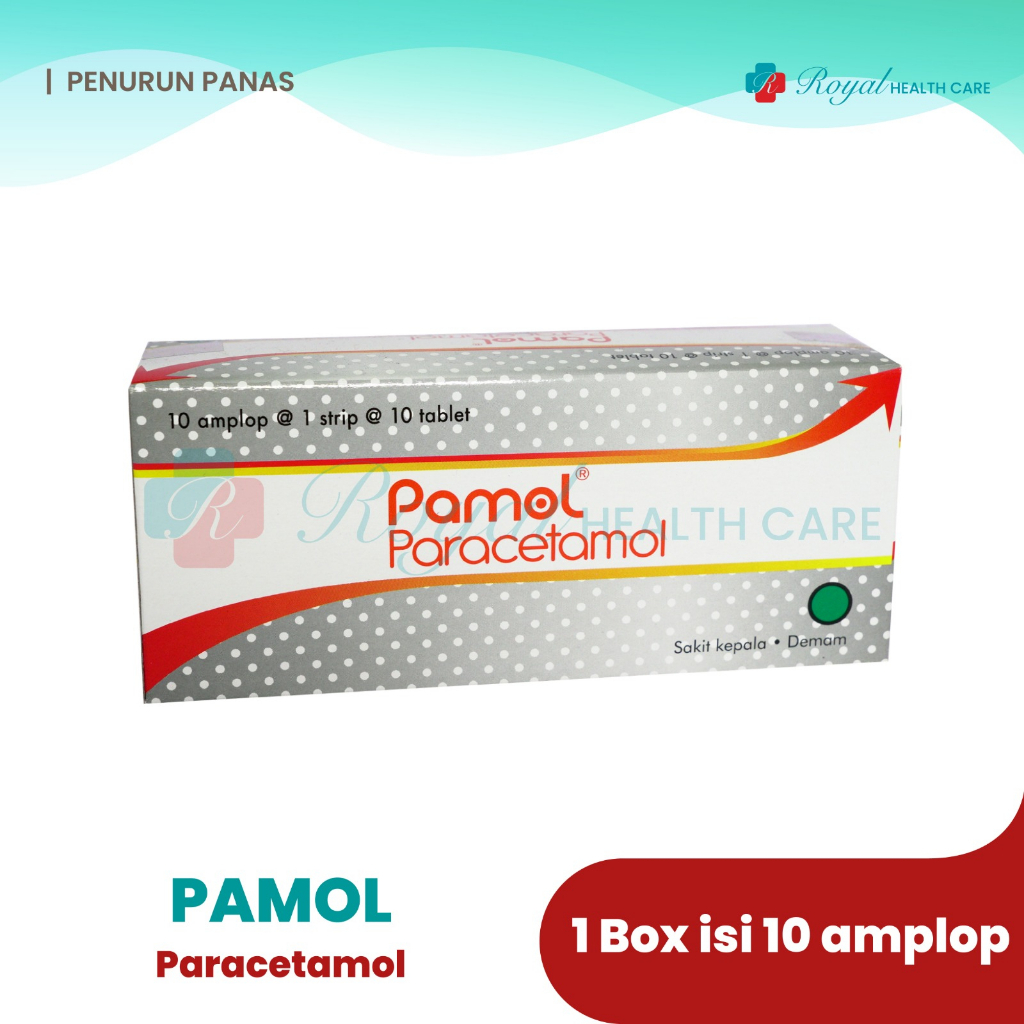 PAMOL BOX ISI 100 TABLET Menurunkan Demam, Sakit Gigi Dan Sakit Kepala