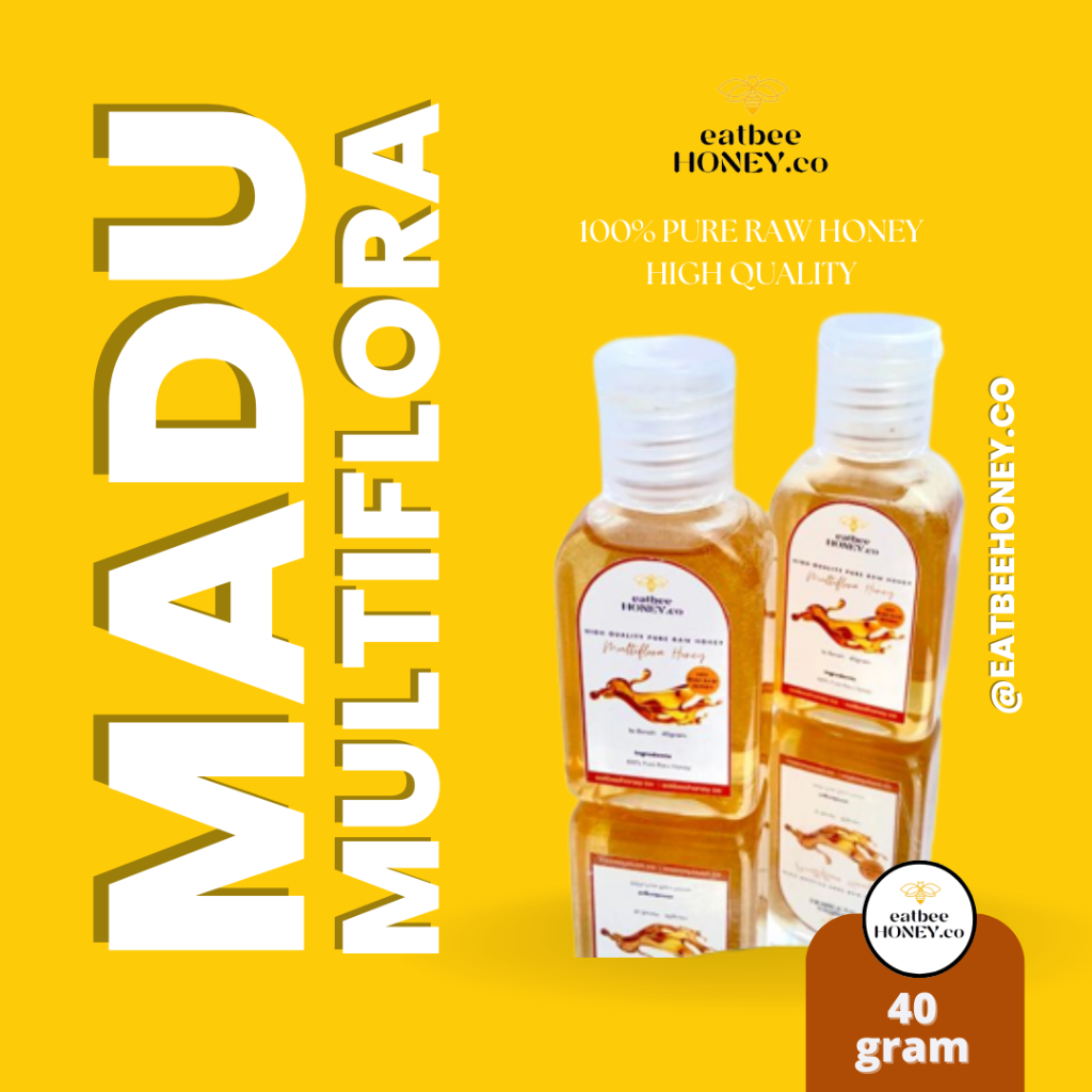 

MADU ASLI MULTIFLORA EATBEEHONEY 40gram Madu Multiflora Madu Murni Madu Asli