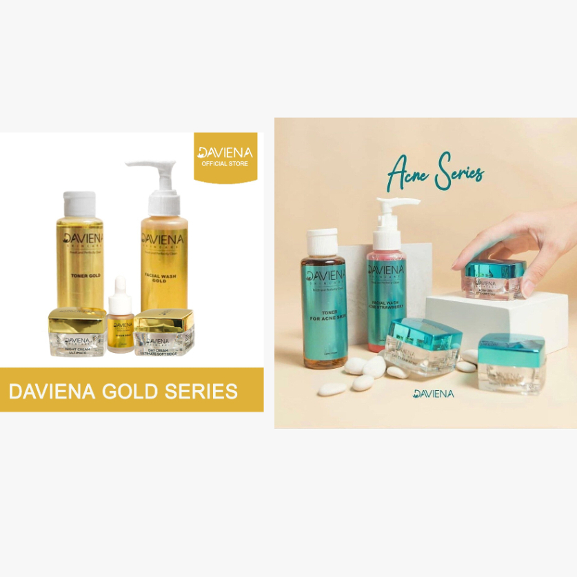 paket kecantikan, DAVIENA SKINCARE ACNE SERIES dan gold series