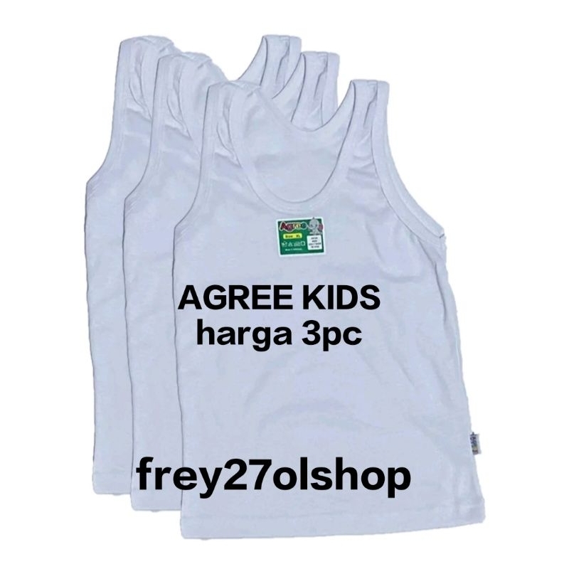 (3PC) SINGLET/KAOS DALAM ANAK AGREE KIDS ST02