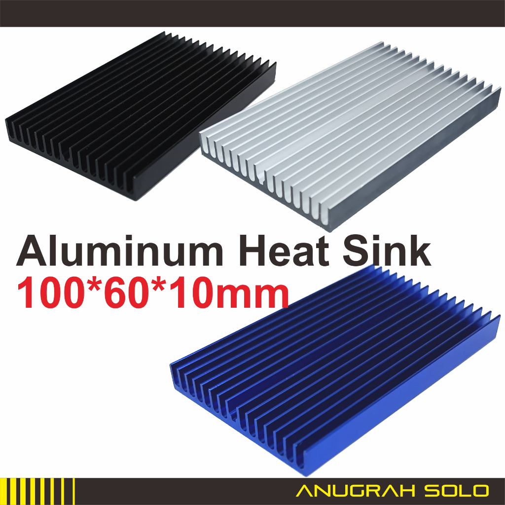 Heatsink Aluminium Pendingin Heat Sink Sirip 10cm x 6cm x 1cm