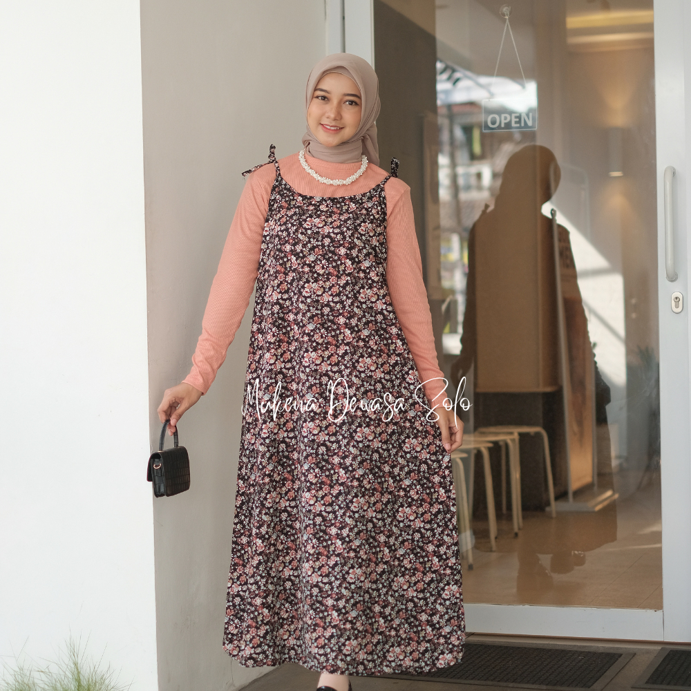 OVERAL DRESS MOTIF / OVERALL DRESS MOTIF FLORAL OVERSIZE KOREAN STYLE / MOLA OVERALL DRESS