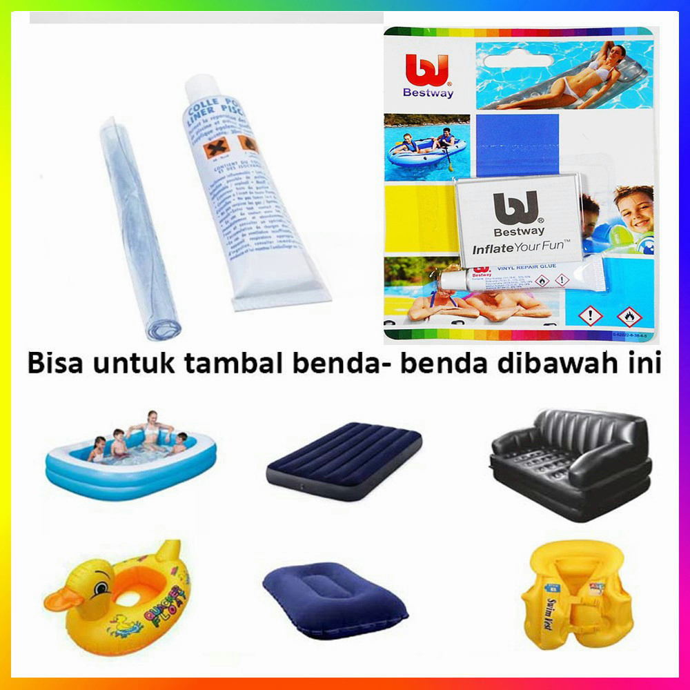 Lem Tambal Kolam Renang Pelampung Kasur Angin / Repair Kit Bestway - OPP Bag