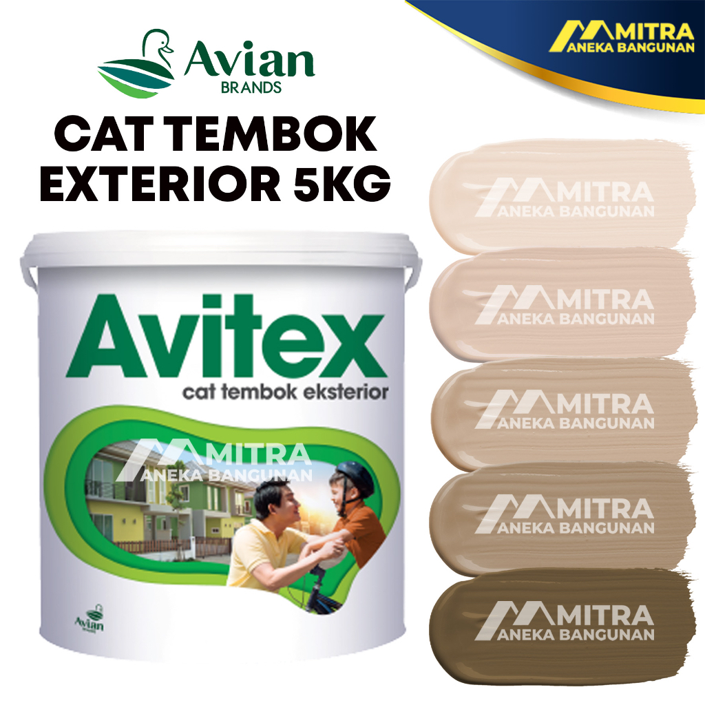 CAT TEMBOK AVITEX EKSTERIOR 5 KG / AVIAN DUSTY PINK NP 186