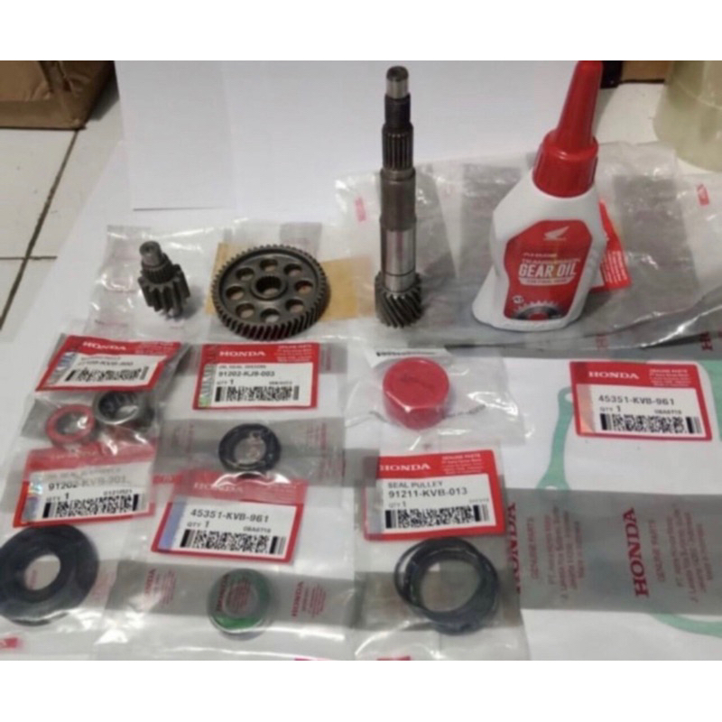 GEAR RASIO GIGI RASIO AS PULLY AS RODA PAKET BEARING LAHER PULLY+OLI GARDAN SEAL BEATF1 VARIO 110 SC