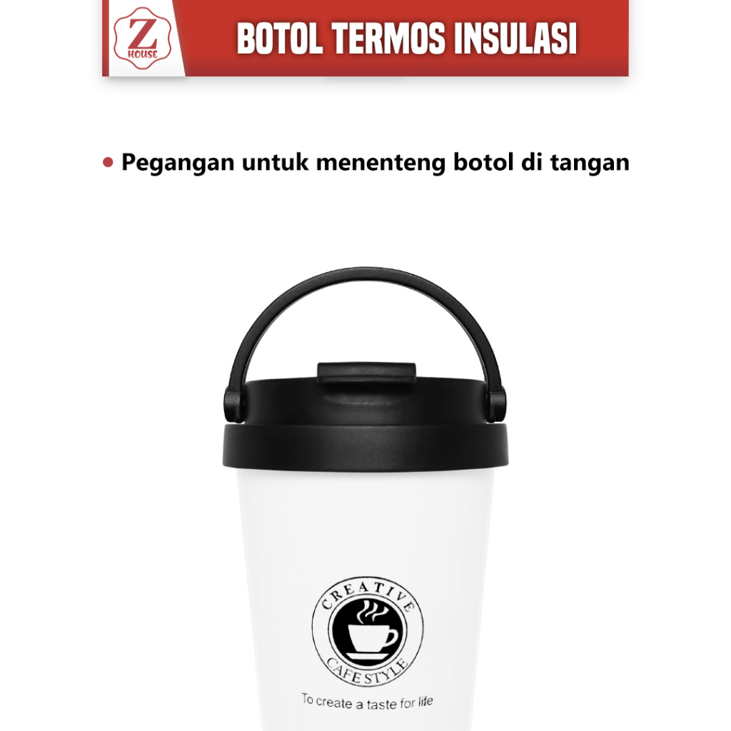 Tumbler  Termos Botol Minum Tahan Panas Untuk Kopi Dan Teh Botol Minum Anti Panas Free Stiker 3d (4pcs) Stainless Sus 304