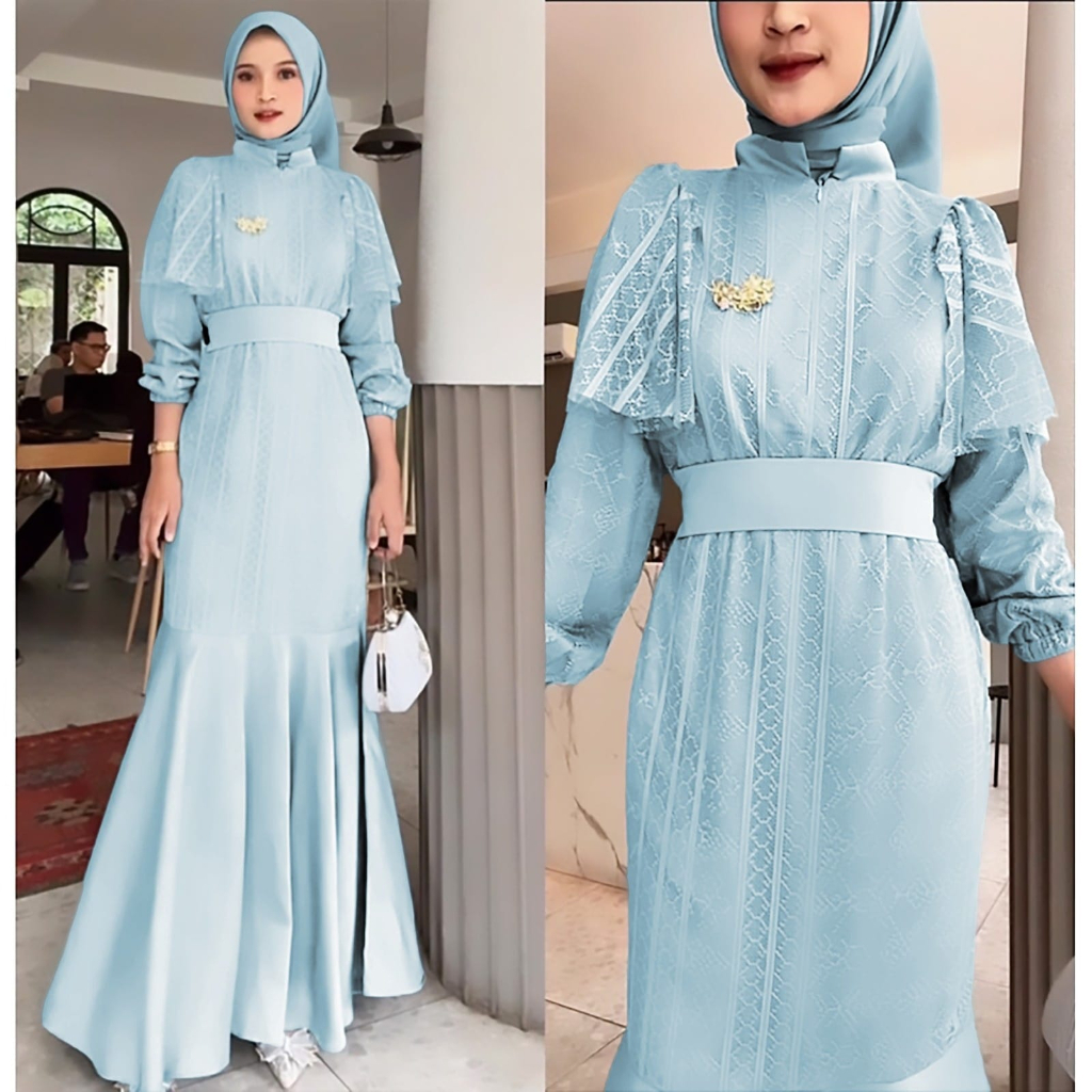 PCS DRESS CELINNE PAKAIAN WANITA GAMIS MAXI MAXY BRUKAT MS 3 UKURAN M L XL