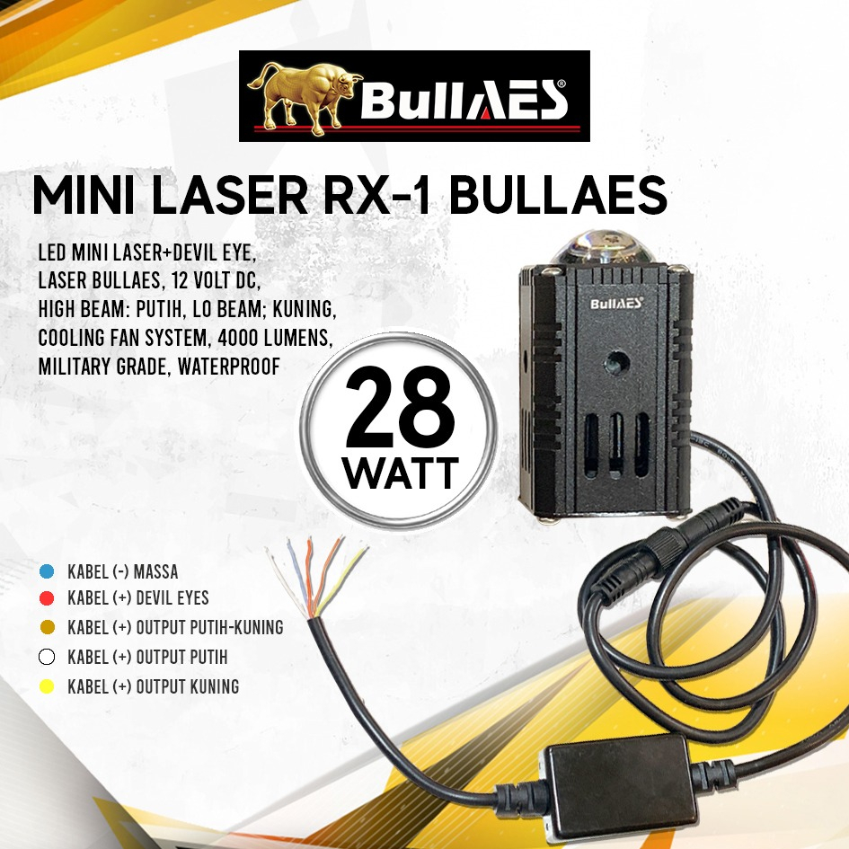 Lampu Tembak Mini Laser RX 1 28 Watt Bullaes