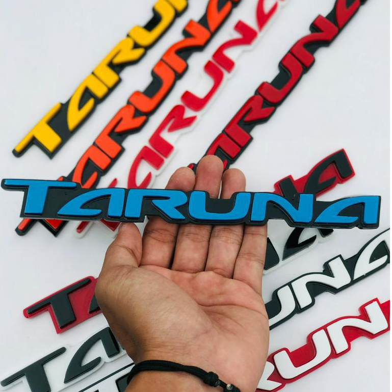 EMBLEM VARIASI MOBIL TARUNA TULISAN TIMBUL 3 DIMENSI