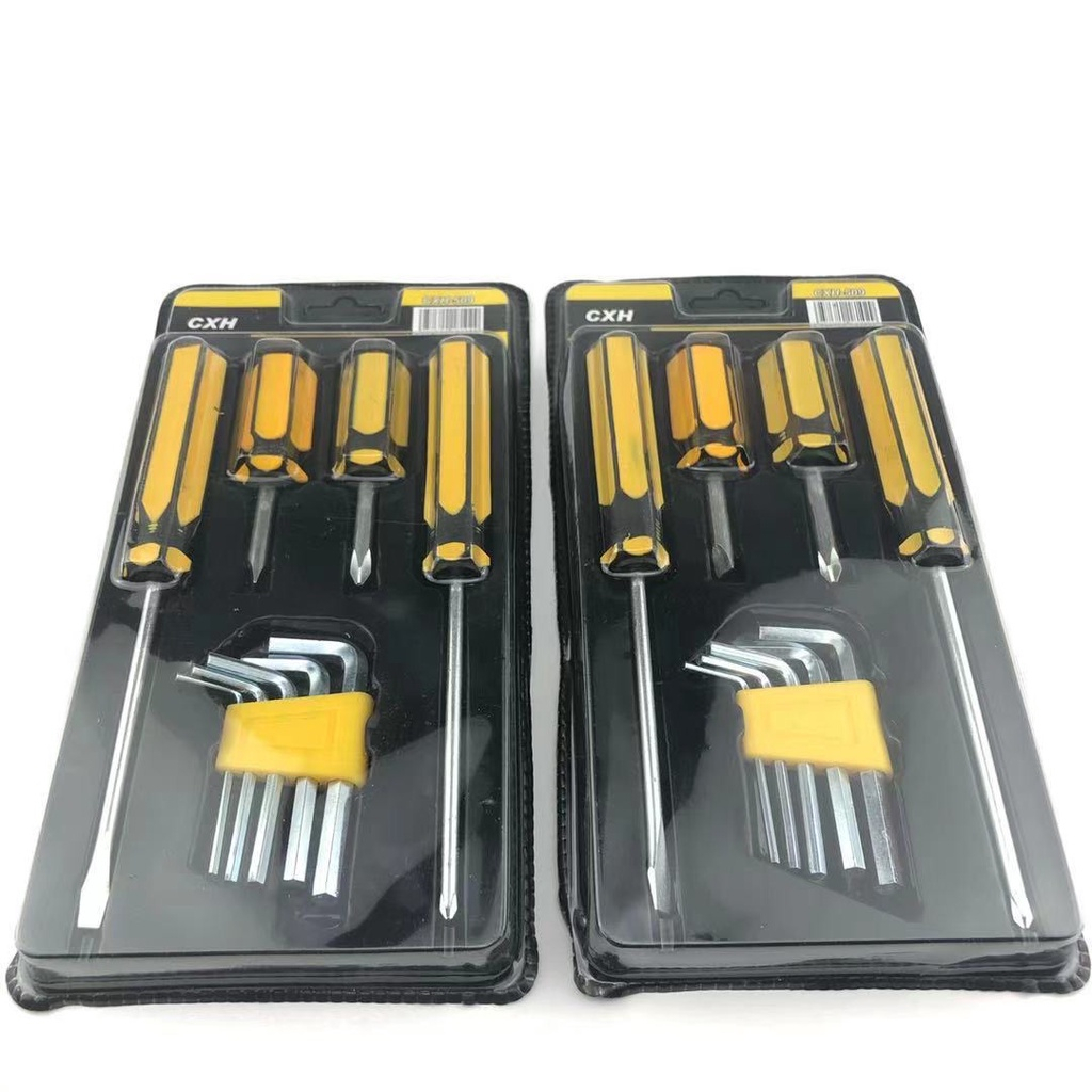 Set Obeng + Kunci L / Paket Obeng Set Kunci L Tools isi 9 pcs Obeng + Kunci L