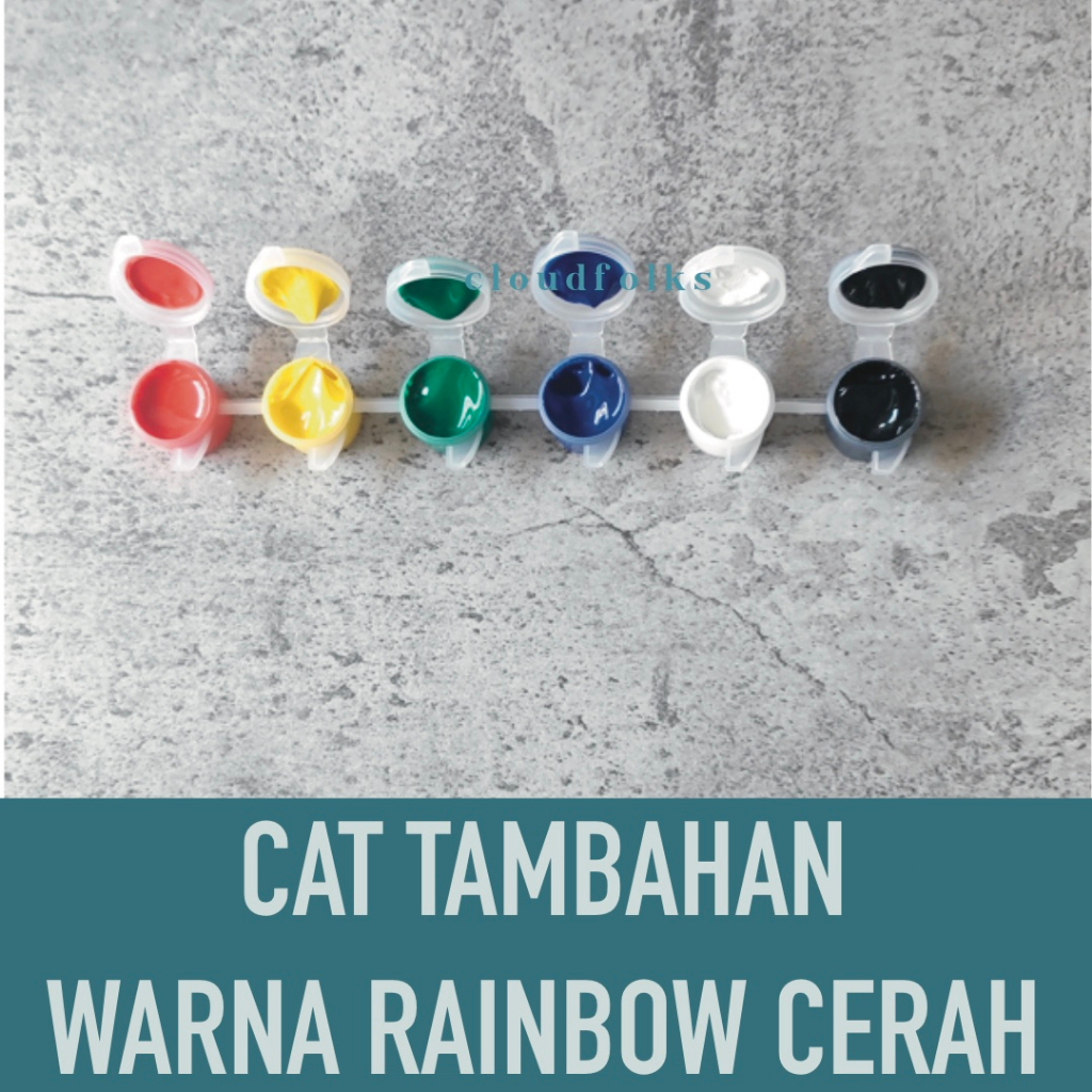 

cat akrilik GIOTTO premium non toxic untuk painting kit water based warna rainbow merah oranye kuning biru hijau ungu pelangi color colour red orange yellow green blue purple white black putih hitam aman anak mewarnai