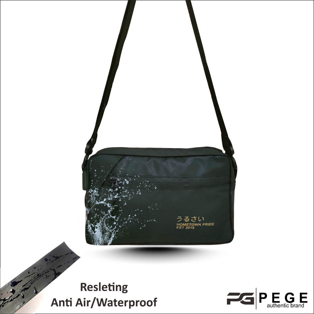 Tas Selempang Bahu 2in1 PEGE Oghio Bahan Waterproof AntiAir Bisa Slempang Dan Pouch - PG 8965