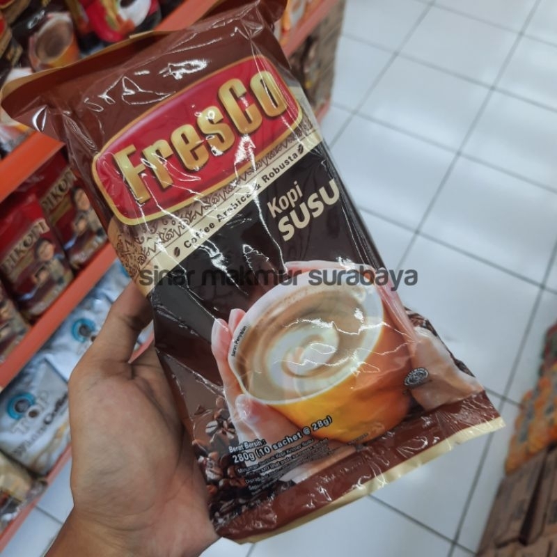 

FresCo Kopi Susu Dan Mocca Kemasan Sachet isi 10 / Kopi Susu FresCo isi 10 sachet