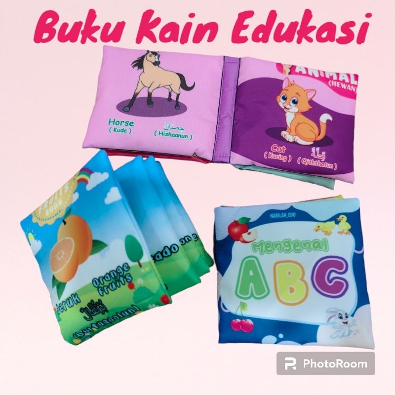 Buku bantal bayi Mainan bayi Softbook bayi bunyi kresek-kresek