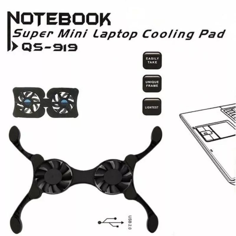 Fan NB Super Mini Leptop Cooling Pad QS - 919