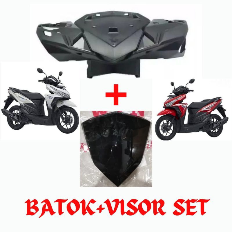 Batok Lampu Depan + Visor Set Vario 125 150 Led Old Merek Win