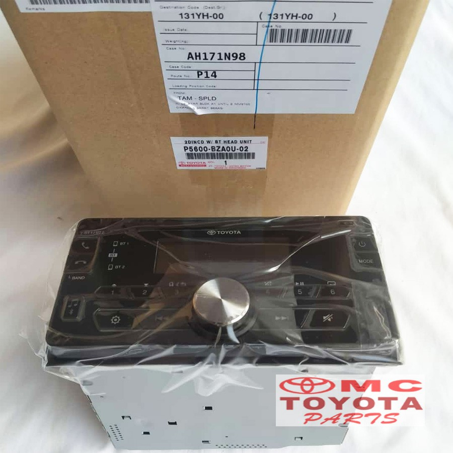 Head Unit Tape Kenwood Bluetooth Original Toyota Calya P5600-BZA0U-02