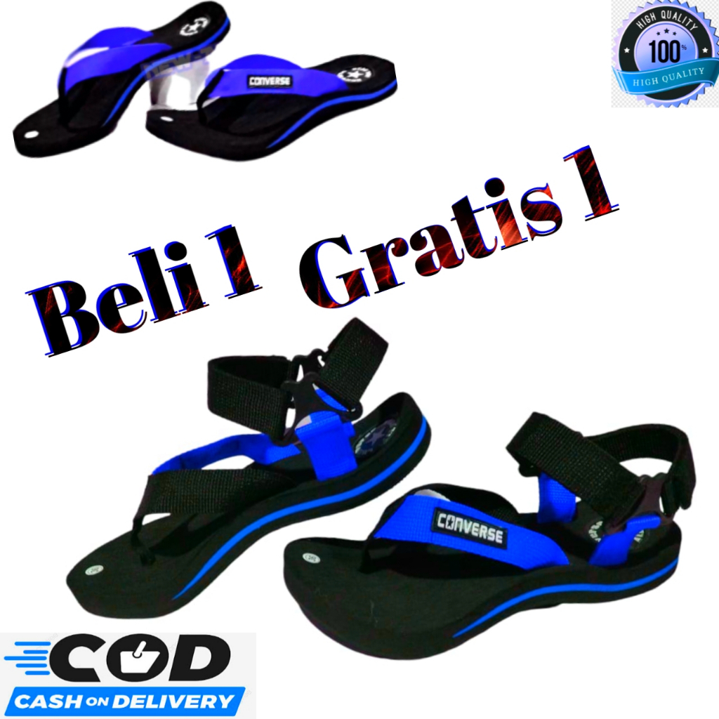 PROMO BELI1 GRATIS1 SANDAL GUNUNG JEPIT DEWASA TALI BELAKANG NE/SANDAL PRIA DEWASA TERBARU/SANDAL PR