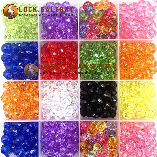 Manik Manik Bulat Kristal Manohara Mote Akrilik Bening Bahan Kerajinan DIY