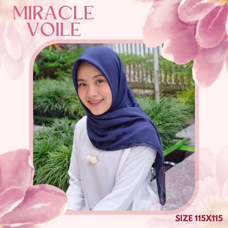 La Vierra - Hijab Segiempat Miracle Voile