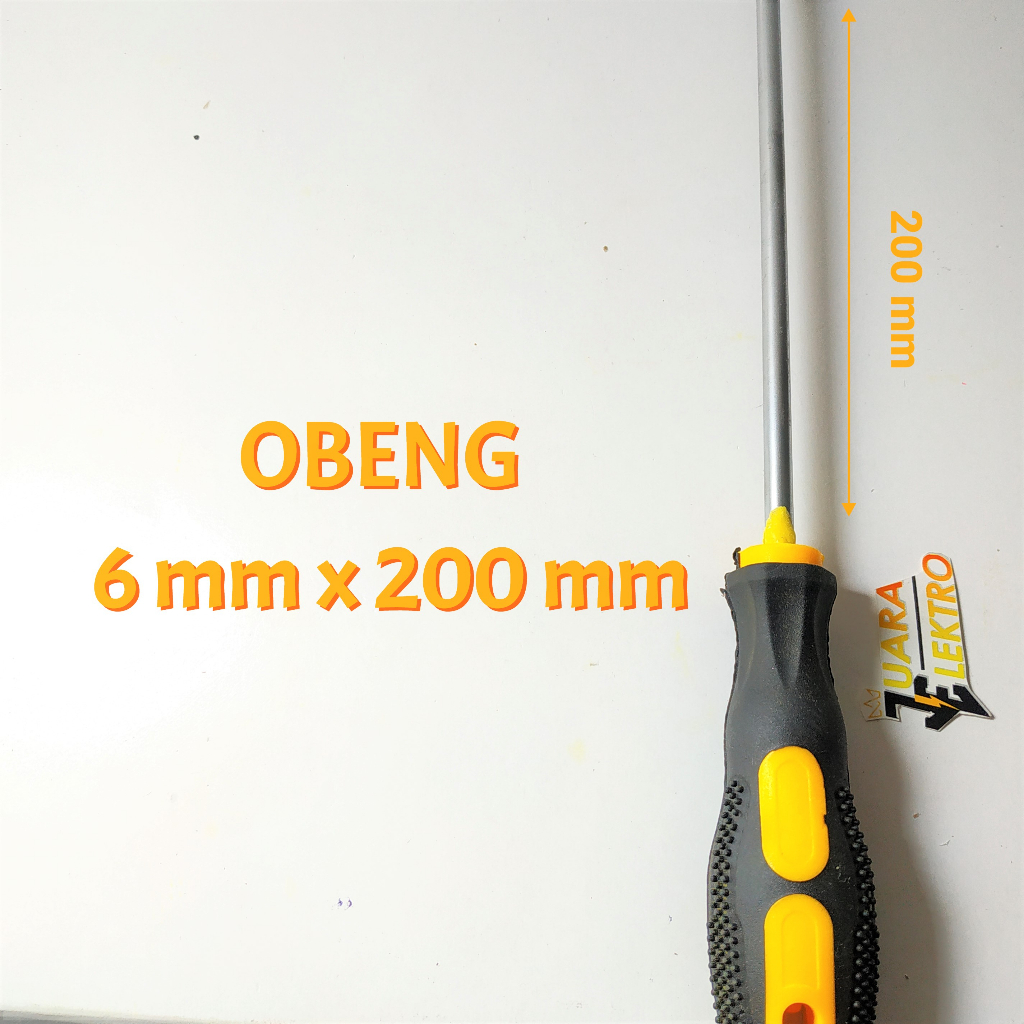 OBENG 6mm x 200mm Joe Tony | Obeng Ukuran 6 mm x 200 mm SCREWDRIVER