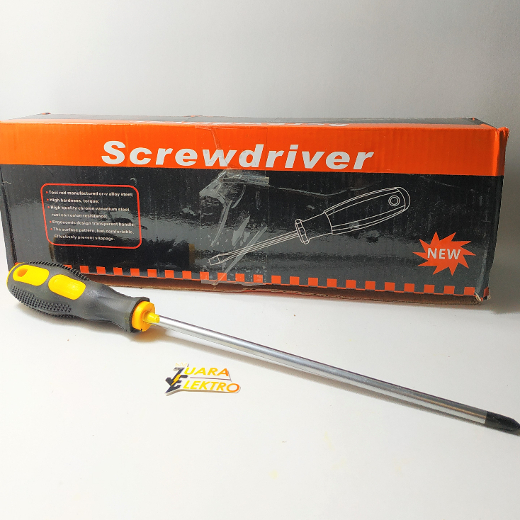 OBENG 6mm x 200mm Joe Tony | Obeng Ukuran 6 mm x 200 mm SCREWDRIVER